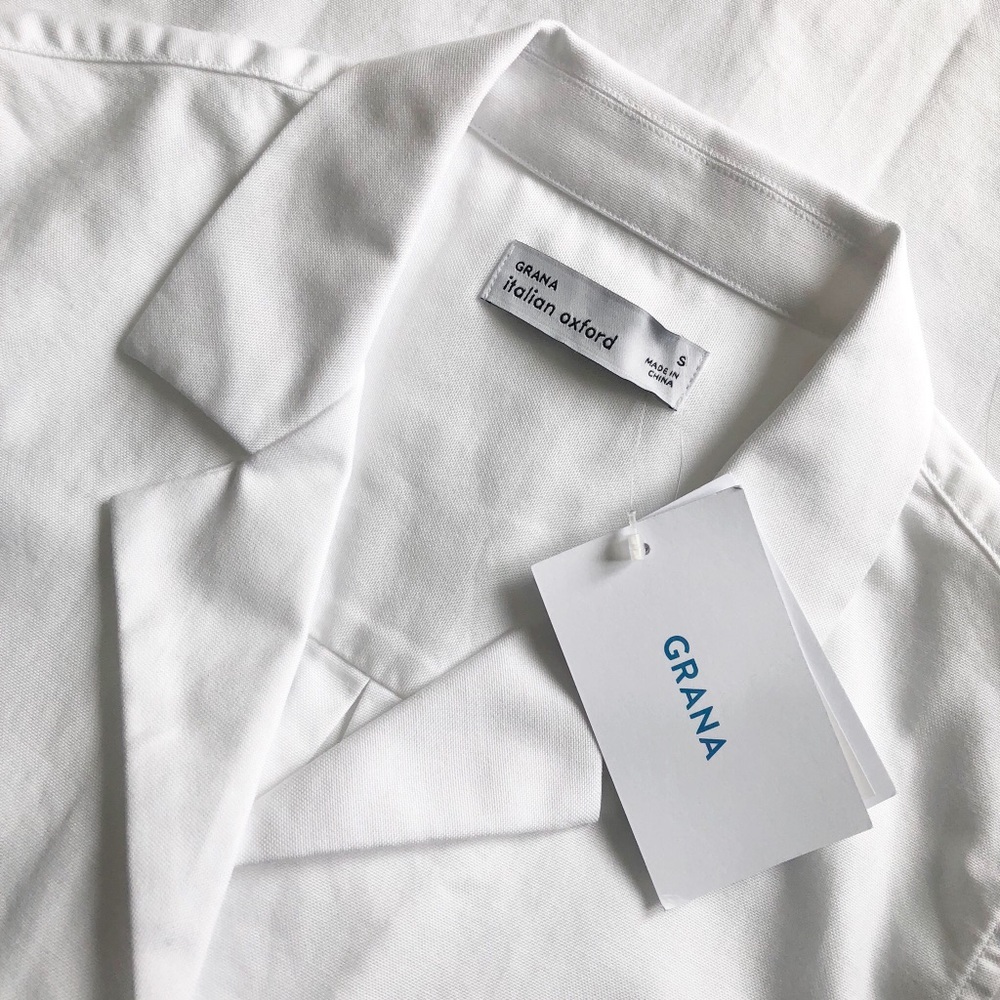 BNWT Grana Italian Oxford Short Sleeve Button Up